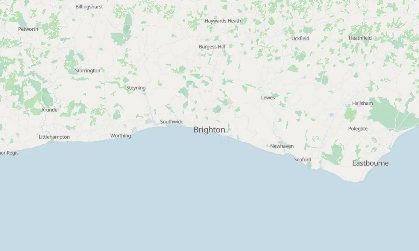 Map of Brighton and the surrounding area