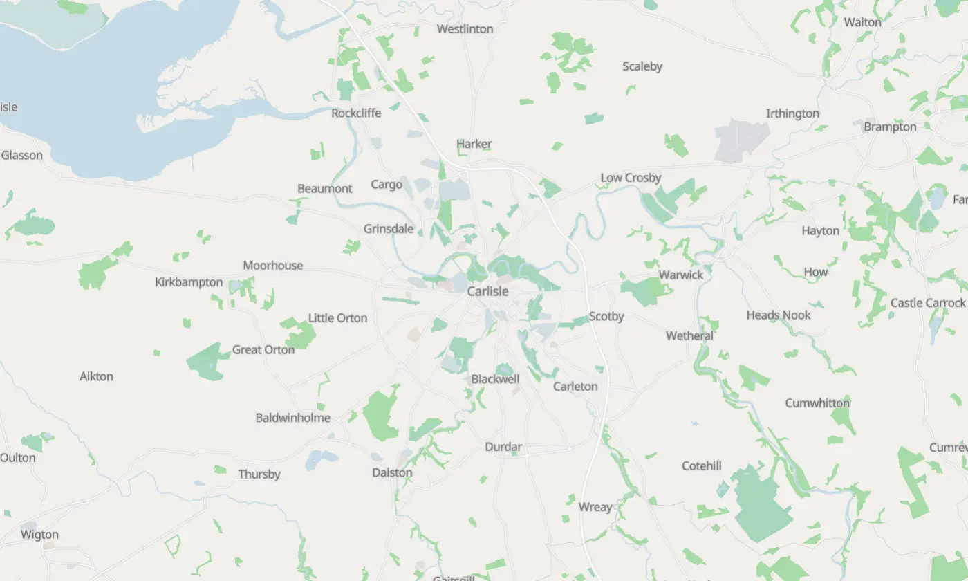 Map of Carlisle and the surrounding area