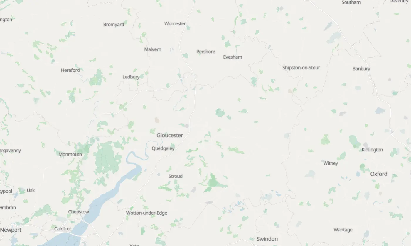 Map of Cheltenham and the surrounding area