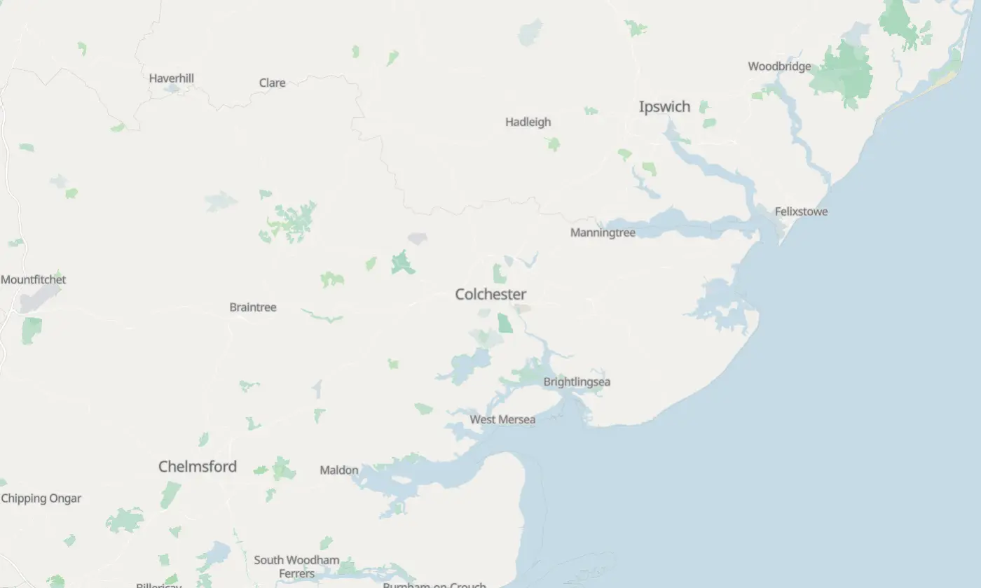 Map of Colchester and the surrounding area