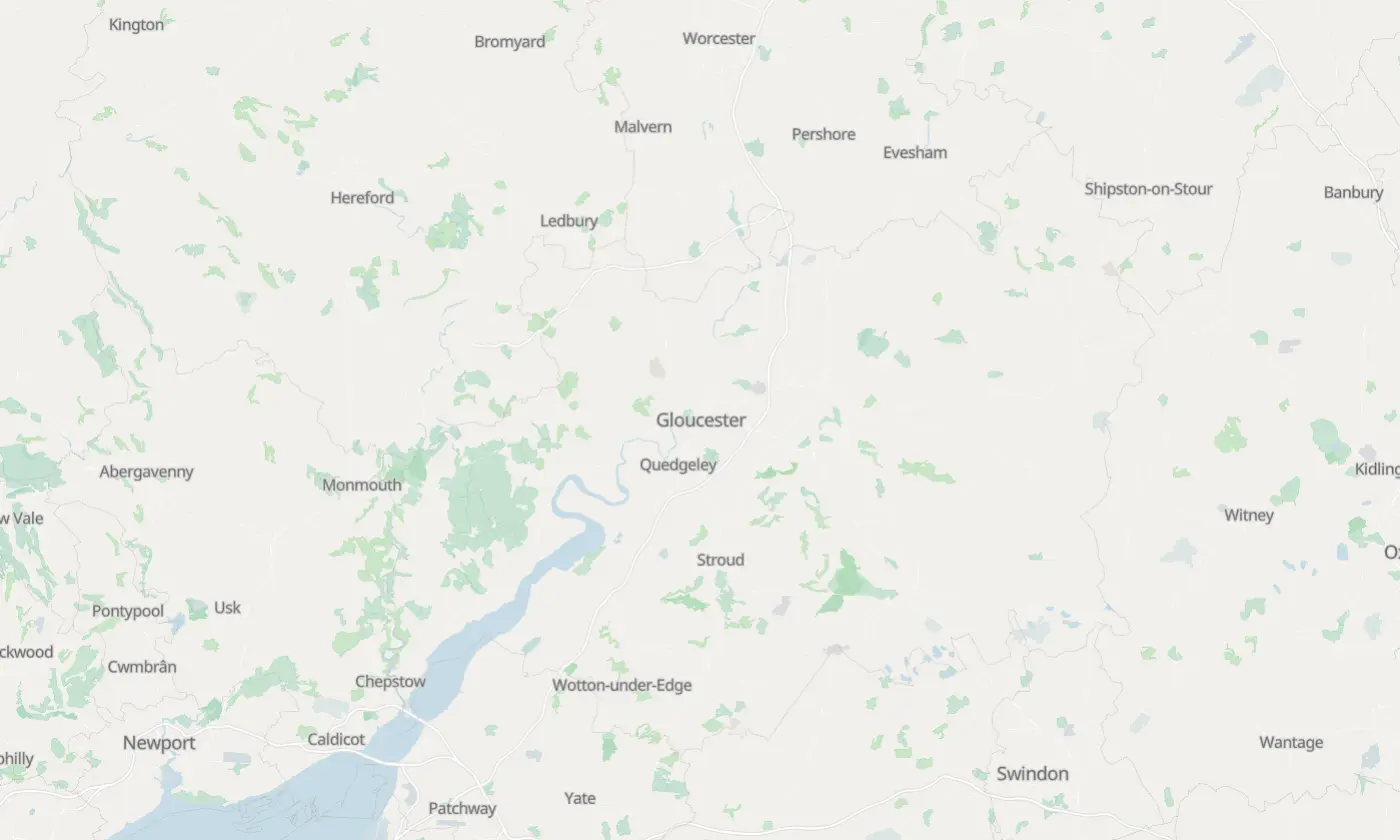 Map of Gloucester and the surrounding area