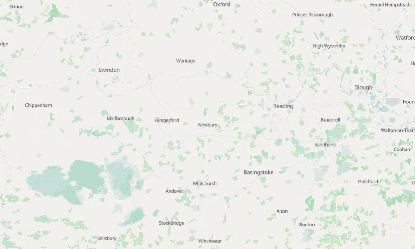 Map of Newbury and the surrounding area