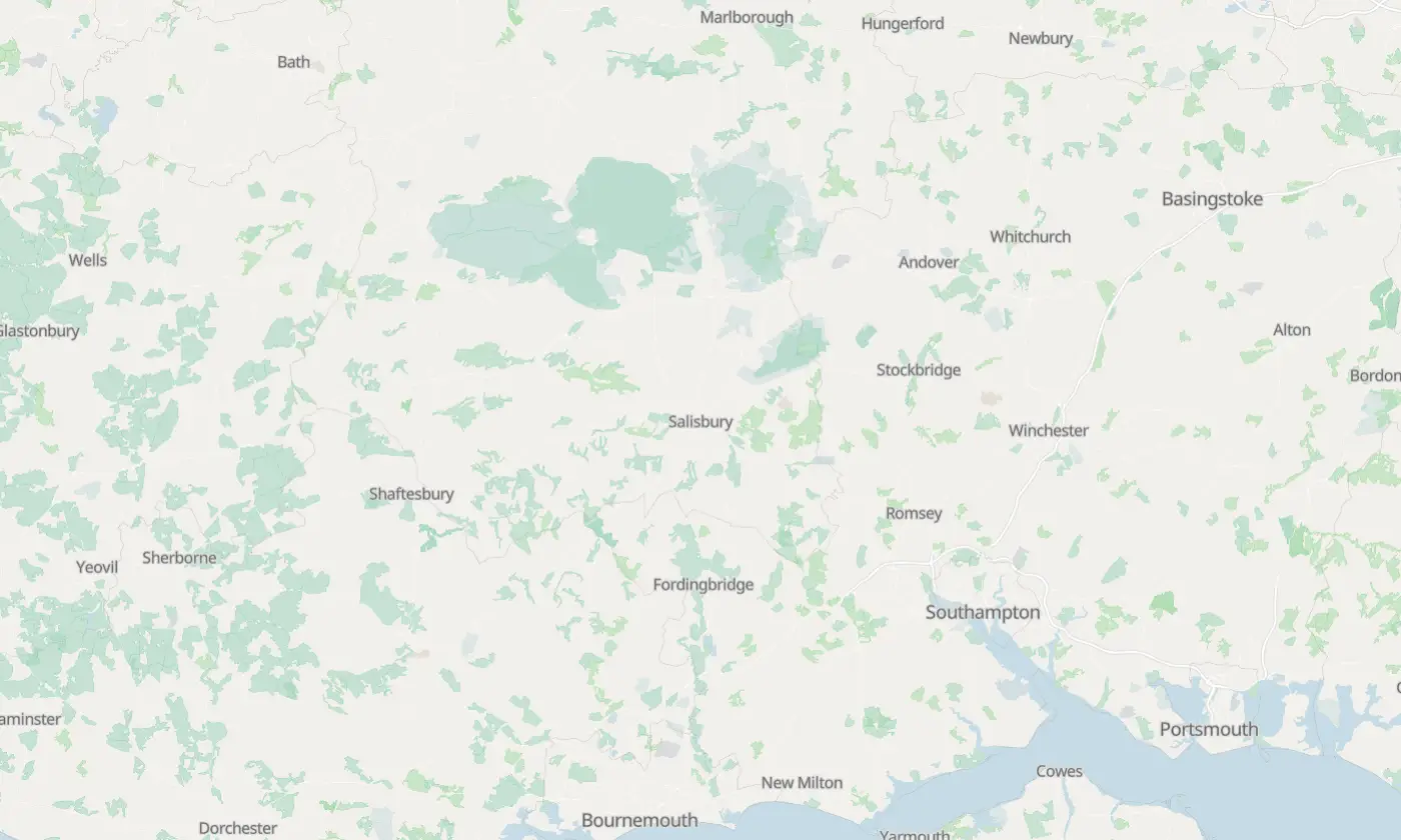 Map of Salisbury and the surrounding area