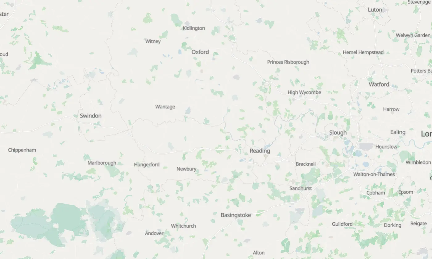Map of Berkshire and the surrounding area