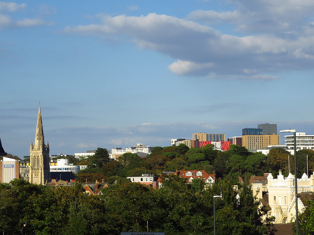 Bournemouth town centre from West Cliff