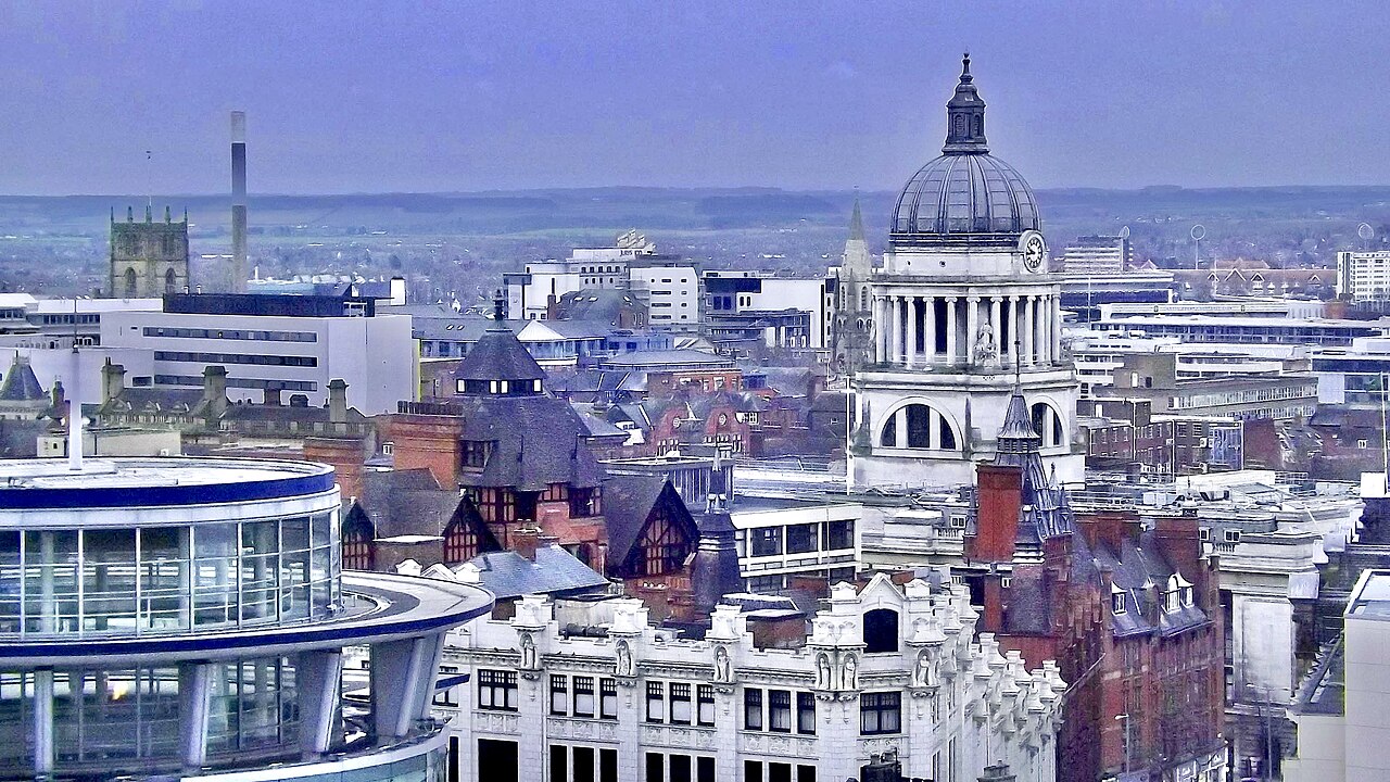Nottingham city skyline